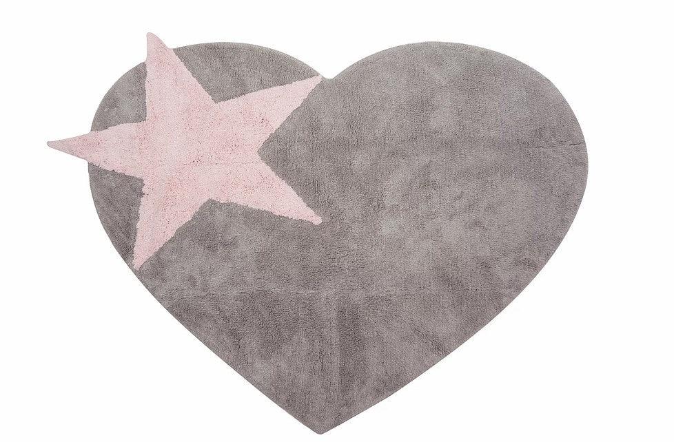 Alfombra Habitación Bebé Algodón 100% Lavable Peace Aratextil Gris - Nanetes #